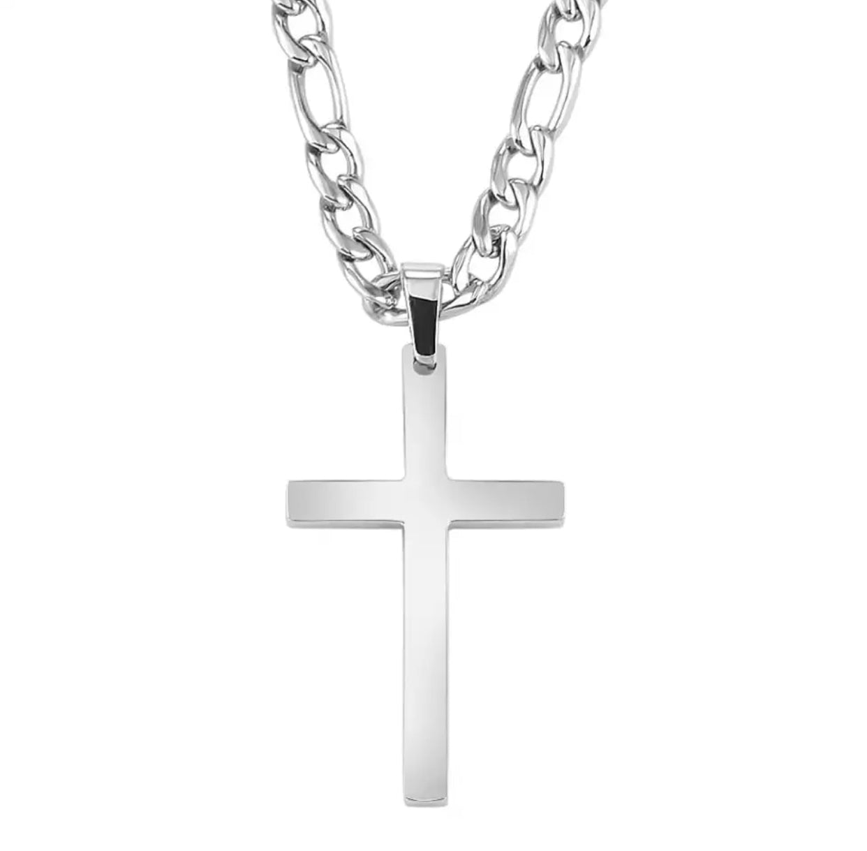 Silver Cross Necklace for Men & Women