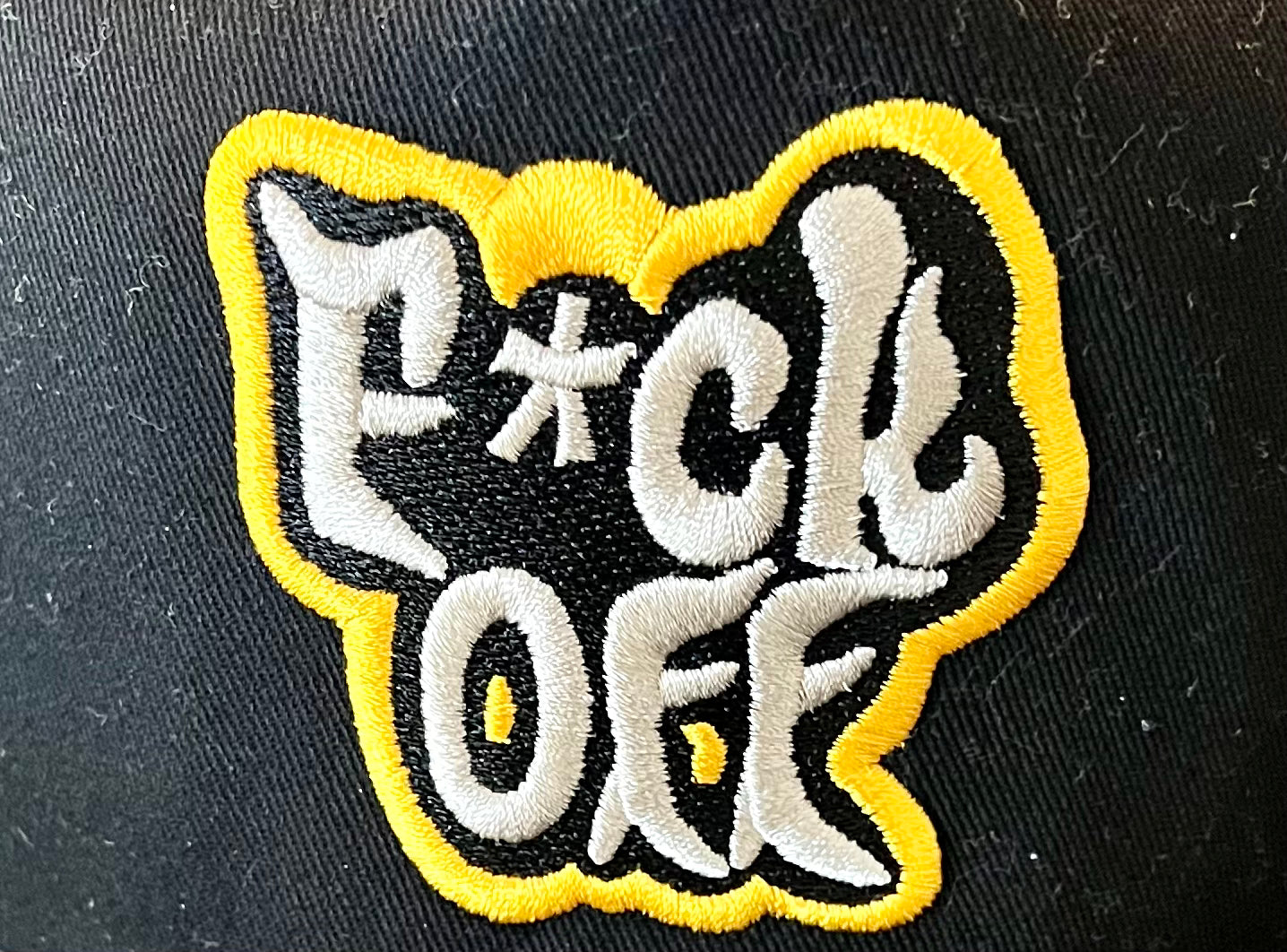 DyLN Rd Trucker Hat with F*CK OFF embroidery