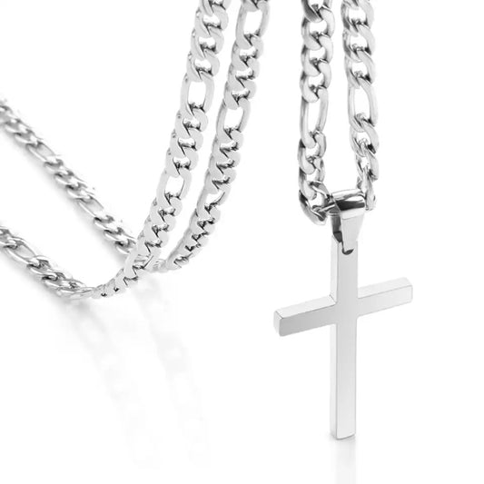 Silver Cross Necklace for Men & Women