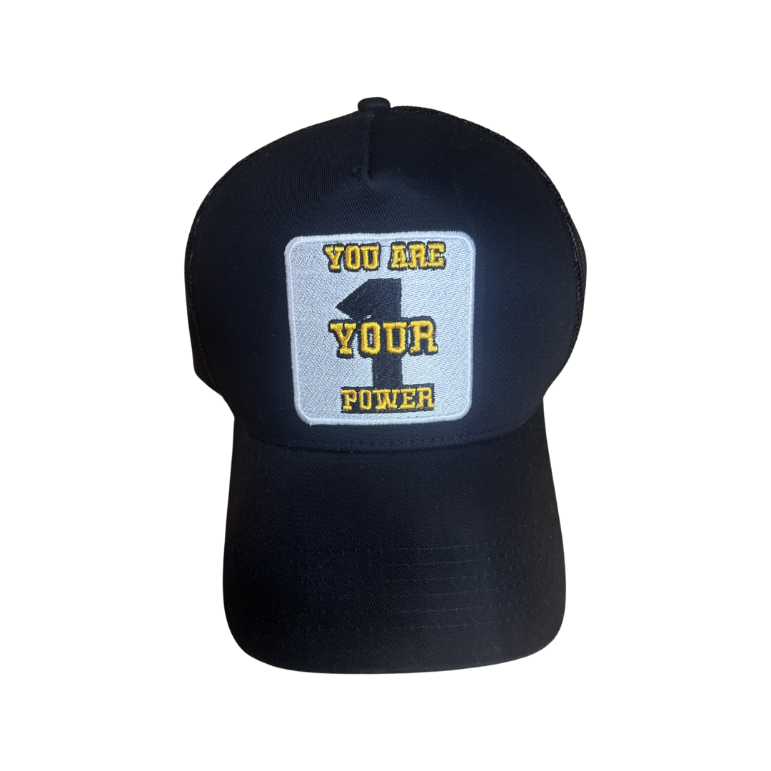 DyLN Rd Trucker Hat YOU ARE YOUR POWER embroidery