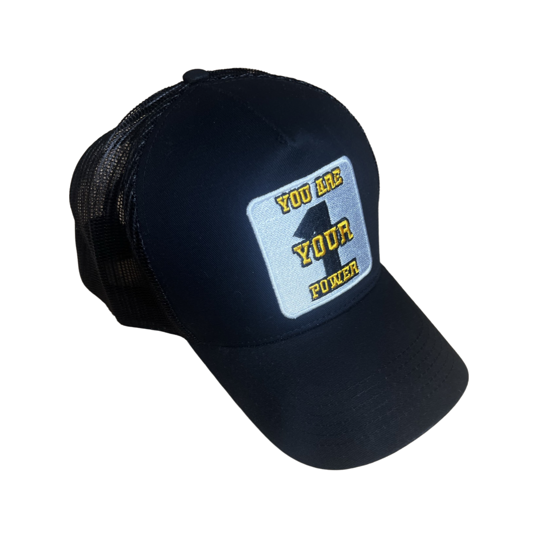 DyLN Rd Trucker Hat YOU ARE YOUR POWER embroidery