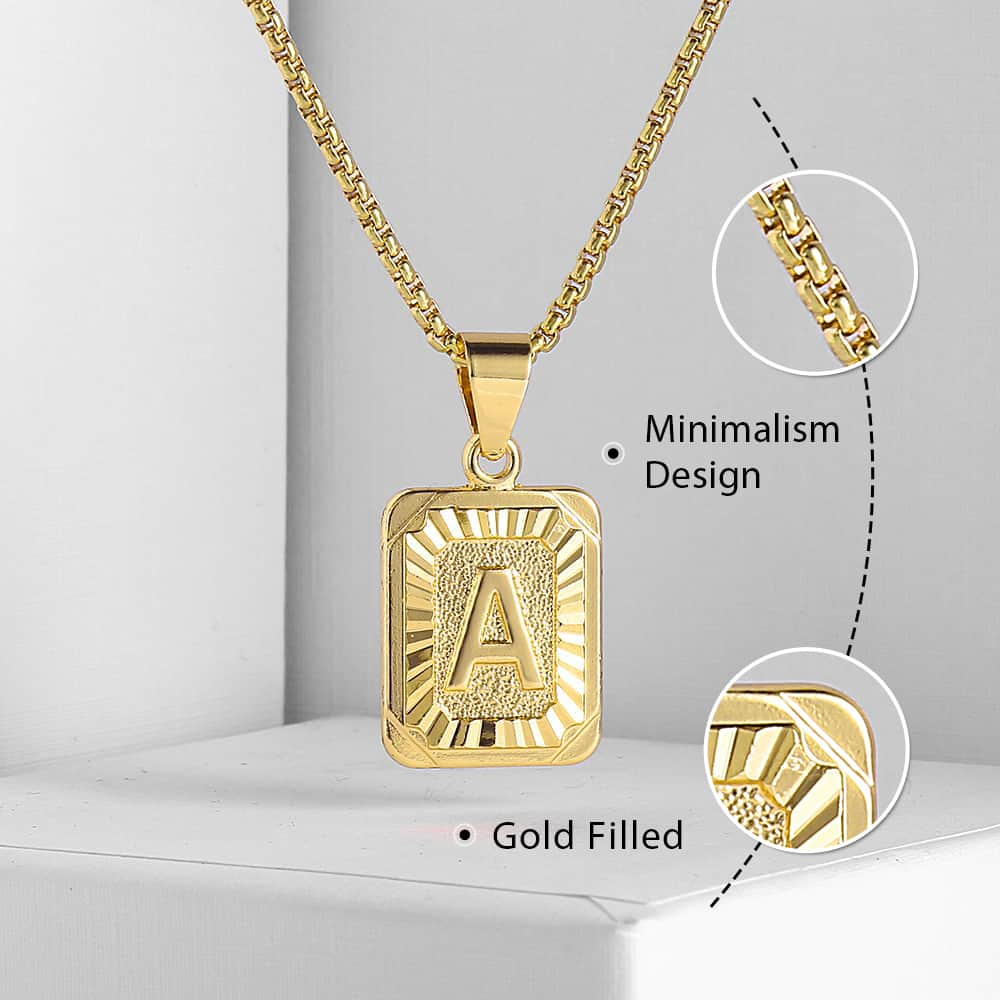 Initial Pendant Letter Necklace