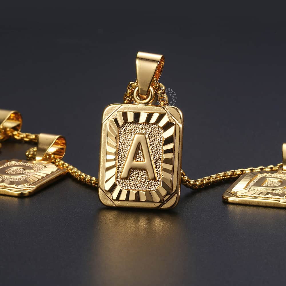 Initial Pendant Letter Necklace